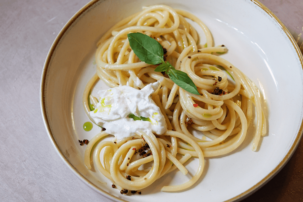 Creamy Golden Tomato & Basil Summer&nbsp;Bucatini