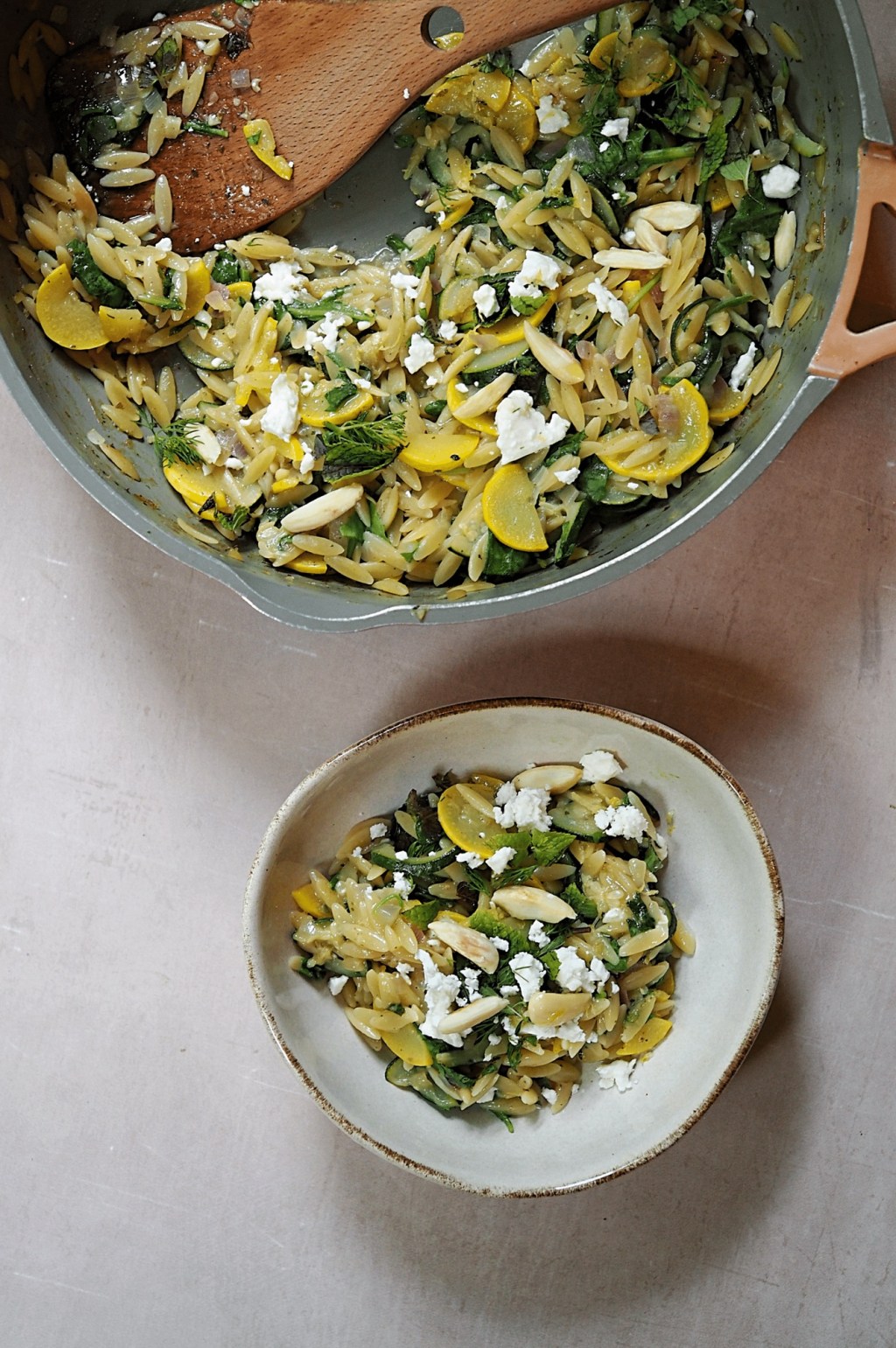 Greek Orzo with Lemon, Feta &&nbsp;Courgette