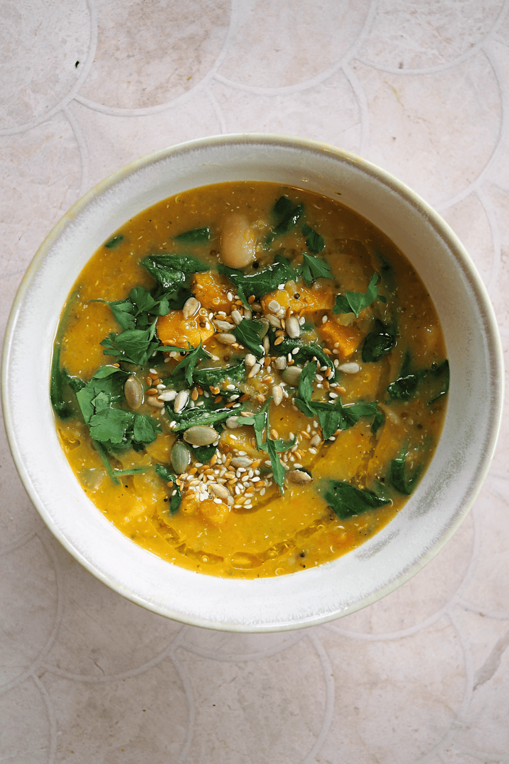 Chunky Root Vegetable Soup with Quinoa & Butter&nbsp;Beans