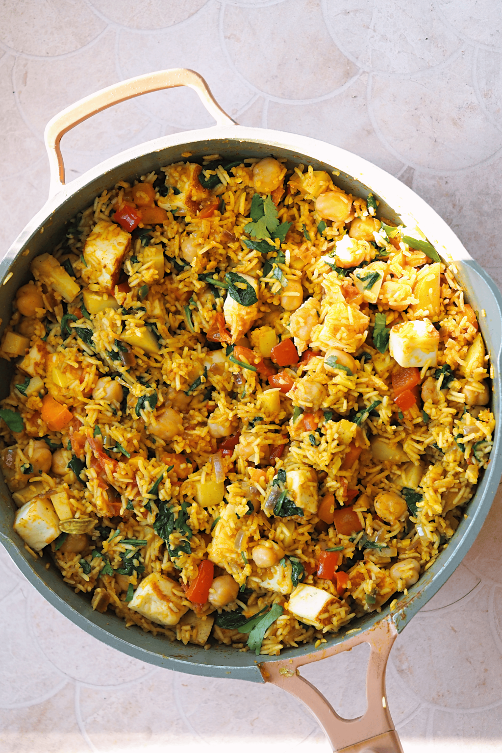 Paneer Rice with Chickpeas &&nbsp;Vegetables