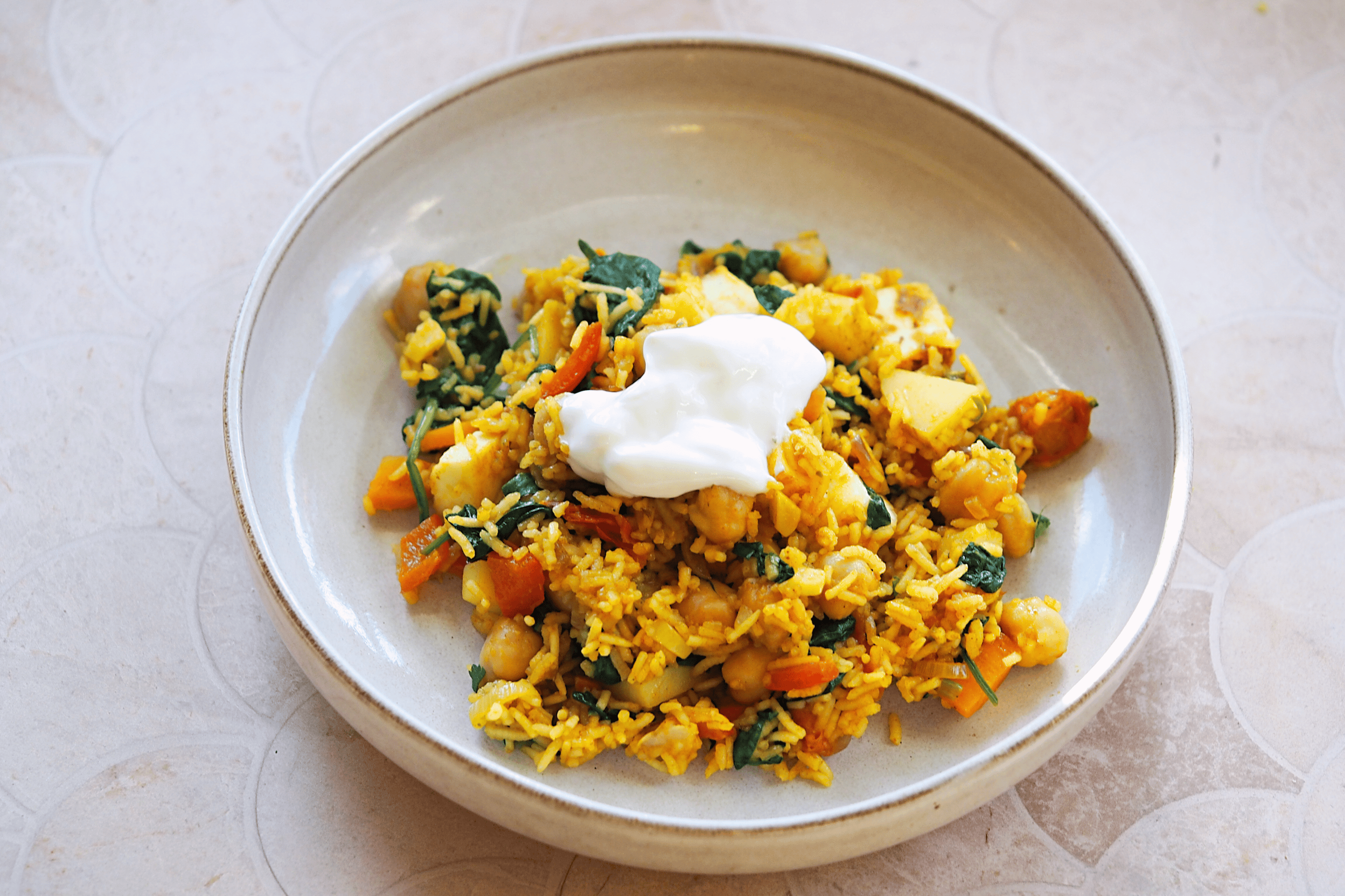Pannier Rice Paneer Rice with Chickpeas & Vegetables – But First, Food