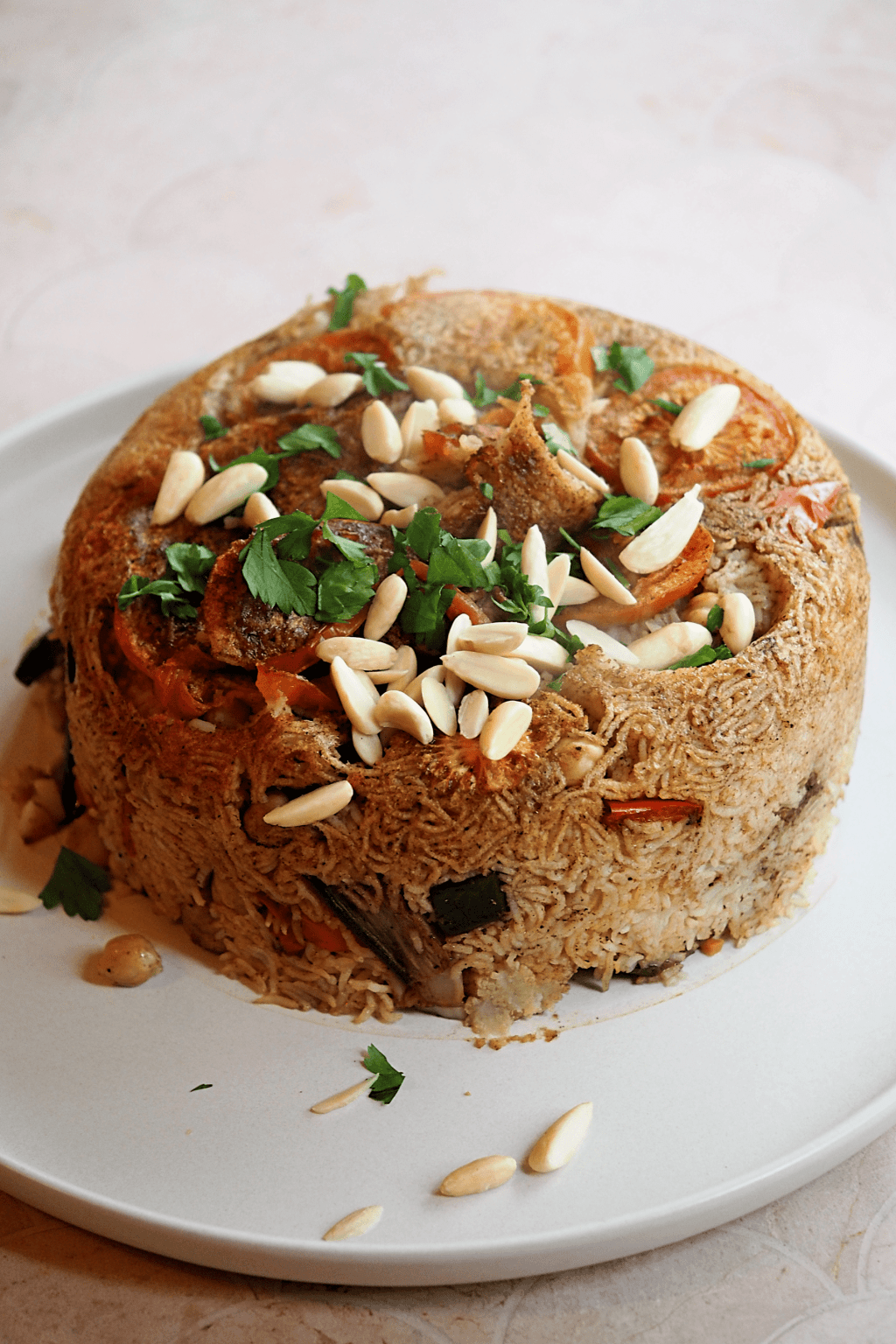 Vegetable & Chickpea Upside-Down Rice (‘Orphan’ Maqluba)