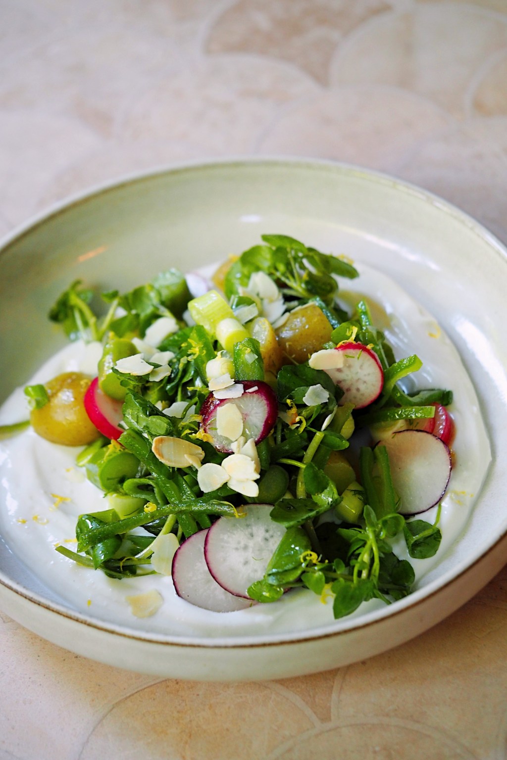 Primavera Spring Salad with Lemon & Whipped&nbsp;Ricotta