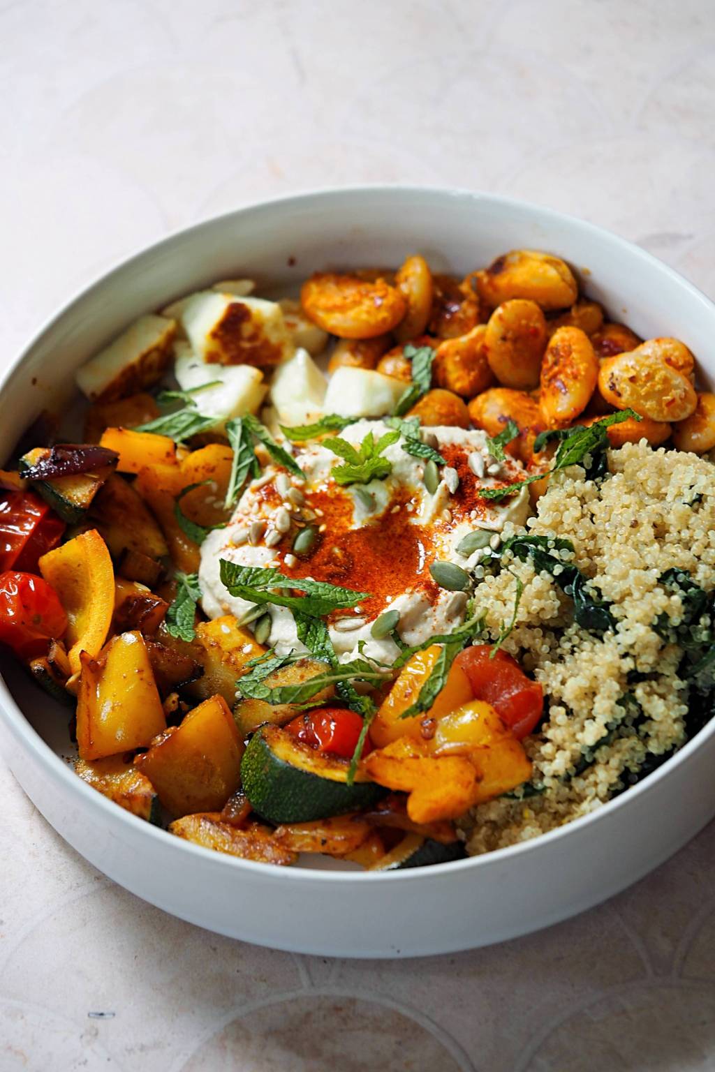 Halloumi Hummus Bowl