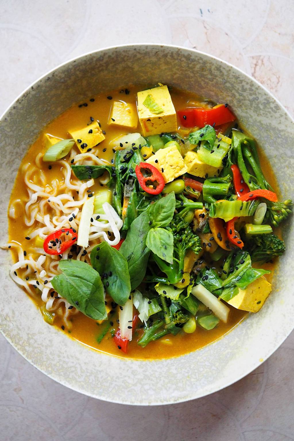 Curried Coconut & Tofu Soup&nbsp;Noodles